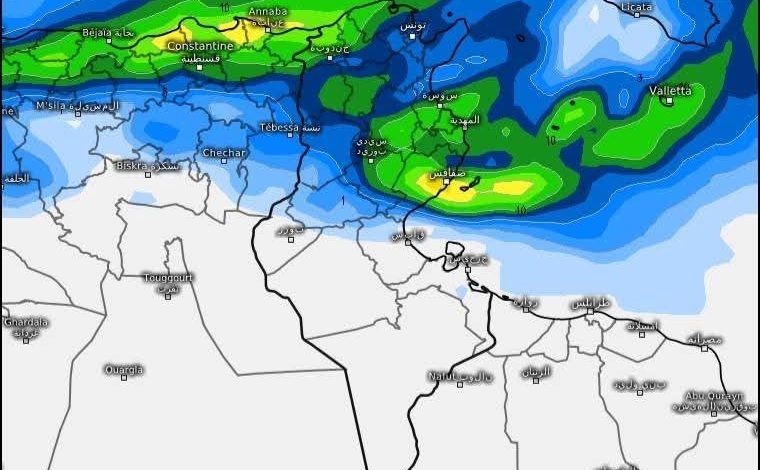الرصد الجوي : في الساعات القادمة تقلبات جوية وأمطار متفرقة تشمل هذه المناطق